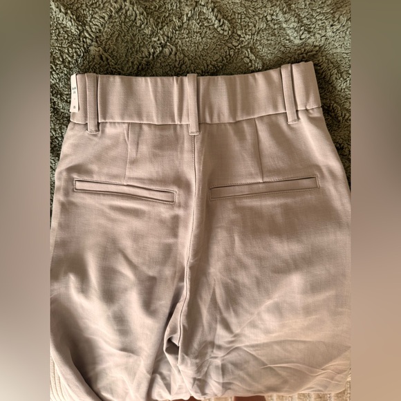 Abercrombie & Fitch Wide Leg Tan Pleated Trousers Size XXS Short - Picture 4 of 6